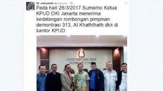 Elections commission head clarifies meeting with anti-Ahok rally initiator  