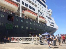 Indonesia welcome maiden docking of cruise ship