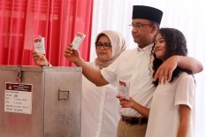 Did Anies just deliver a victory speech an hour after polling booths closed?