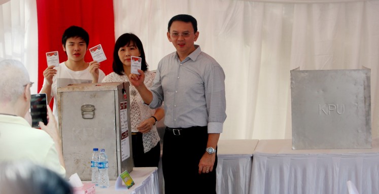 Don’t be afraid to vote, Ahok says