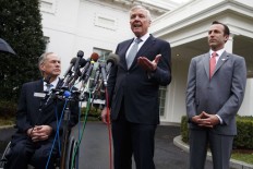 Trump visiting Walter Reed military hospital 