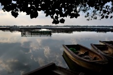 Mulur Reservoir in Sukoharjo offers a scenic tourist attraction