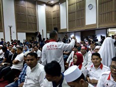 Tight screening applied at Ahok's final hearing 