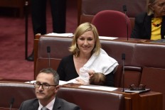 Breastfeeding Aussie senator in political first