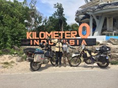 US couple visit Indonesia after traveling to 41 countries by motorcycle