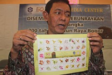 New stamp series launched to celebrate anniversary of Bogor Botanical Gardens