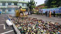 South Jakarta Police raid liquor storage units