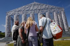 'Parthenon of Books'; monumental artwork protests censorship