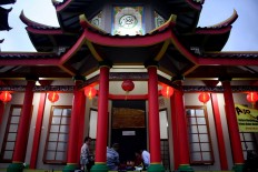 Magelang mosque attracts visitors by resembling a Chinese temple