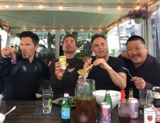 ‘Avengers’ bros hang out over a healthy meal 