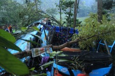 Four killed in Purbalingga bus plunge