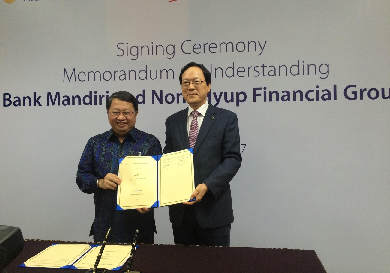  State lender Bank Mandiri, South Korean financial group ink MoU - Business - The Jakarta Post