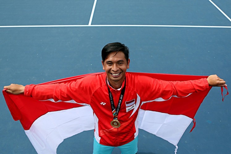 Indonesian tennis player Christopher Rungkat.