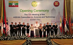 Closer cooperation: The 73rd Meeting of the ASEAN Committee on Science and Technology (COST-73) is officially opened at Myanmar International Convention Center (MICC) 2 on Oct.17. 