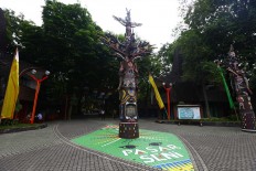 One of the entrances to Pasar Seni art market in Ancol Dreamland Park, North Jakarta, on Dec. 22, 2017. 
