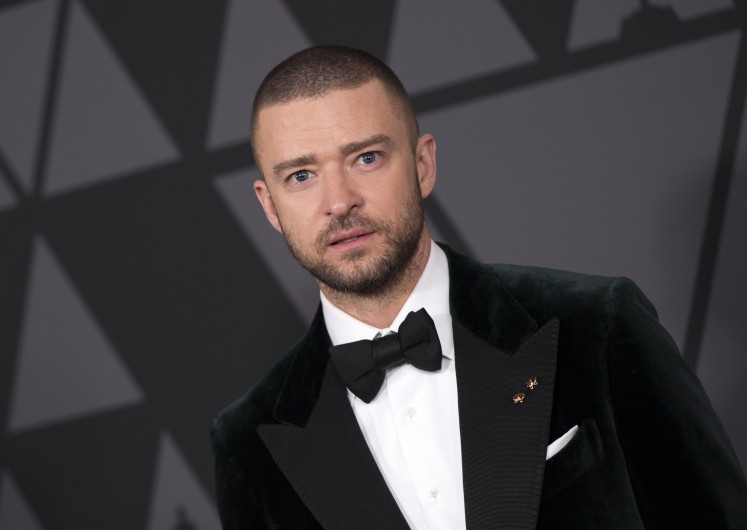 This file photo taken on November 11, 2017 shows singer Justin Timberlake at the 2017 Governors Awards in Hollywood, California, US.
