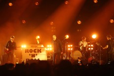 Liam Gallagher hugs fans on stage in Jakarta solo concert