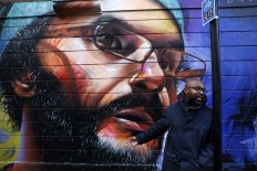 Big, bold and bright: London muralist fetes immigration