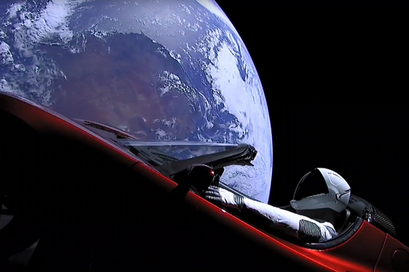 SpaceX beams cool video of Tesla in space Science & Tech The