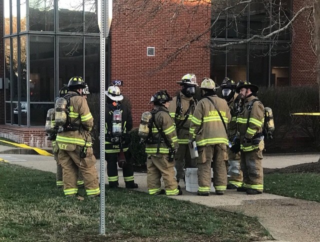 Eleven sick after envelope opened at US military base