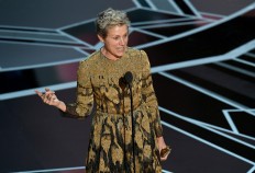 Actor Frances McDormand accepts Best Actress for 'Three Billboards Outside Ebbing, Missouri' onstage during the 90th Annual Academy Awards at the Dolby Theatre at Hollywood & Highland Center on March 4, 2018 in Hollywood, California.