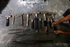 Kris-making tools are put on display. JP/Maksum Nur Fauzan