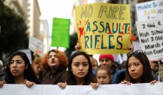 'Never Again': student-led US gun protests draw huge crowds