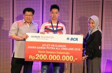 All England champ Kevin Sanjaya showered with bonuses