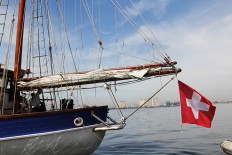 Swiss ship drops anchor in Jakarta on voyage of peace