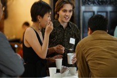 Guests sample Indonesian coffee at the Ngopi Sore event held by the Indonesian Embassy in Washington DC, April 13.
