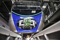 Four MRT trains arrive in Jakarta
