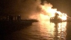 Cargo ship catches fire in Thousand Islands, all crewmen survive