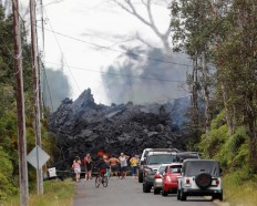 New lava flow crosses onto Hawaii geothermal plant property