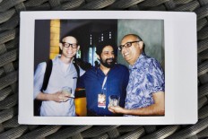 Ted Lee, co-host of Ovation TV’s Southern Uncovered (left), Meherwan Irani of Chai Pani in Asheville, N.C., Bon Appétit 10 Best New Restaurants in America 2016 (center) and Vishwesh Bhatt of Snackbar in Oxford, Miss., 2017 James Beard Foundation Best Chef finalist (right) captured with a Leica Sofort at the 8th annual Atlanta Food & Wine Festival.