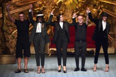Naomi Campbell and Monica Bellucci light up Milan fashion week
