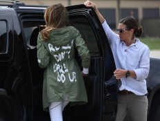 'I really don't care': Melania Trump jacket stuns on migrant visit