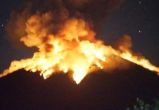 Mount Agung ejects lava in latest eruption