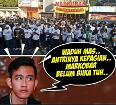 President’s son turns anti-Jokowi rally into marketing campaign