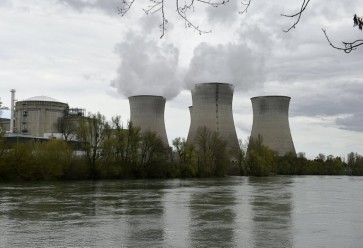 This file photo taken on April 8, 2016 in Saint-Vulbas shows the Bugey nuclear power plant. Greenpeace France has launched on July 3, 2018 a Superman shaped drone which flew over the Bugey nuclear plant in Saint-Vulbas, before hitting a building containing nuclear waste according to the environmental organization.