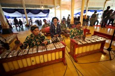 Gamelan is played during the open house. JP/Boy T. Harjanto