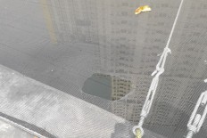 ‘Black River’ nylon net damaged by trash, cigarettes