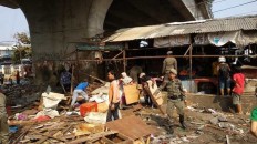 Street vendors under Depok overpass demolished