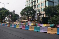 South Jakarta colorful road separators financed by CSR money: Official