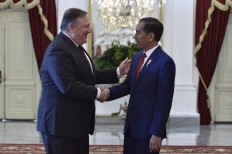 Palestine, Korea discussed as Pompeo arrives in Indonesia