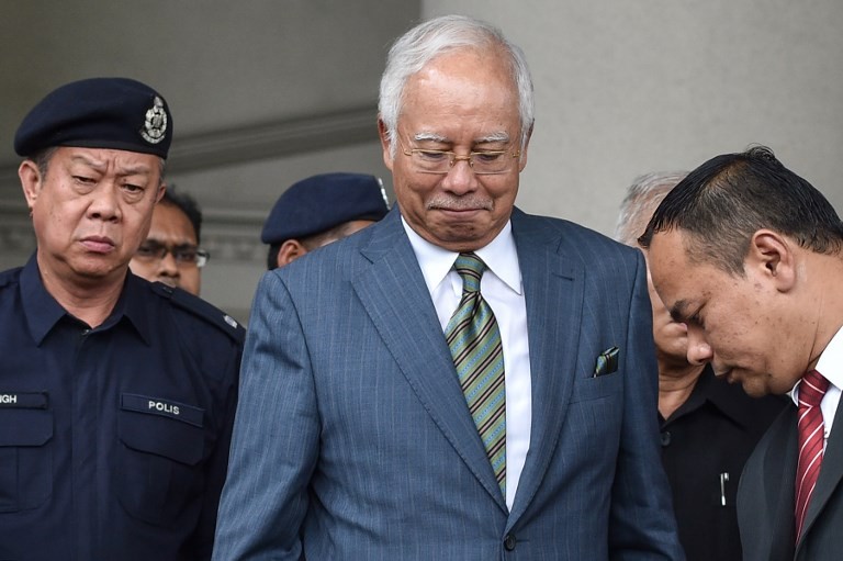 Najib appears in court to face money laundering charges