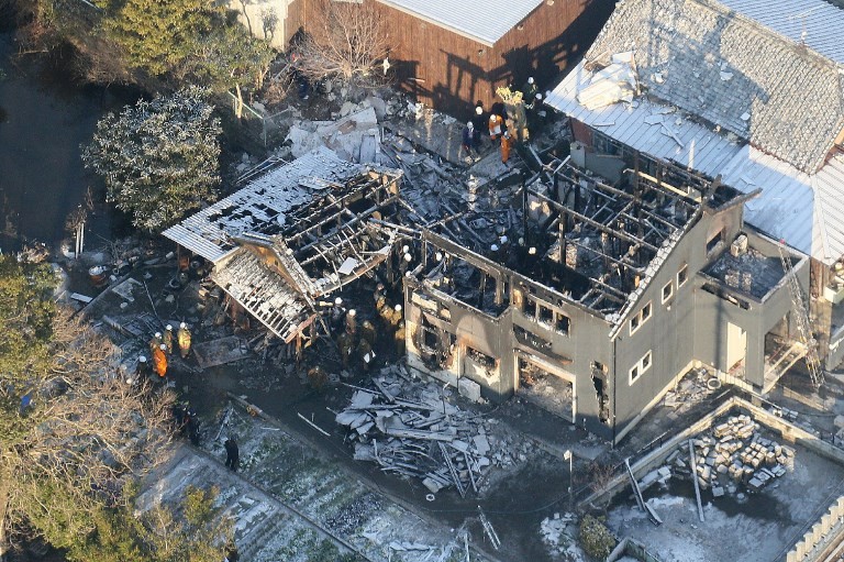 Helicopter with nine aboard crashes in central Japan