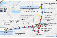 Asian Games torch relay route in Jakarta