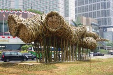 Joko Avianto, artist behind Jakarta traffic circle bamboo art installation