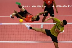 RI’s men sepak takraw team wins bronze, first medal from Palembang