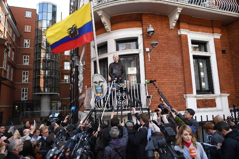 Julian Assange arrested by British police at Ecuadorean embassy